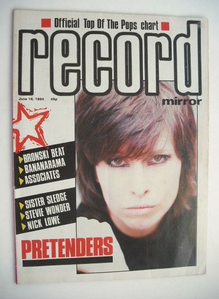 Record Mirror magazine - Chrissie Hynde cover (16 June 1984)