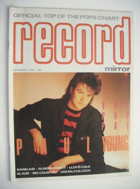 <!--1984-12-08-->Record Mirror magazine - Paul Young cover (8 December 1984