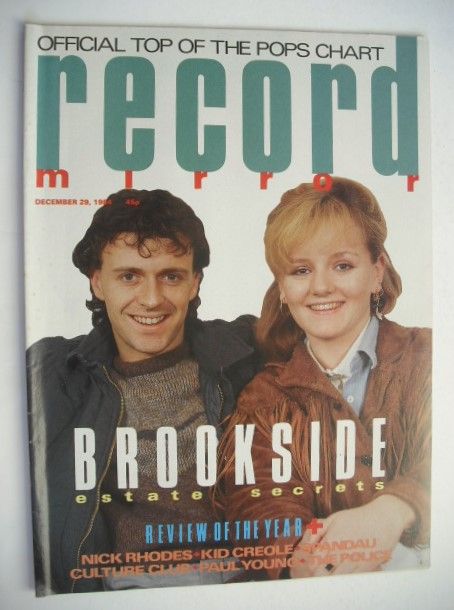 Record Mirror magazine - Paul Usher and Shelagh O'Hara cover (29 December 1984)