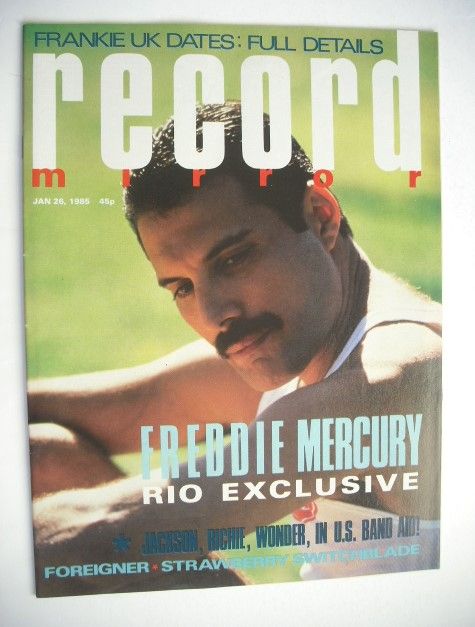 <!--1985-01-26-->Record Mirror magazine - Freddie Mercury cover (26 January