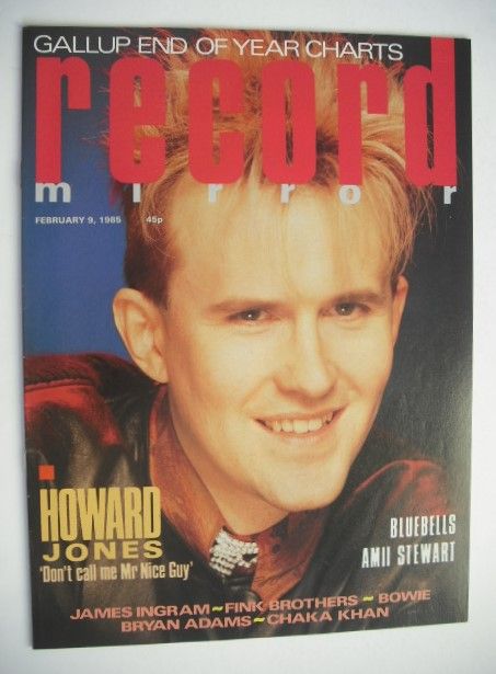<!--1985-02-09-->Record Mirror magazine - Howard Jones cover (9 February 19