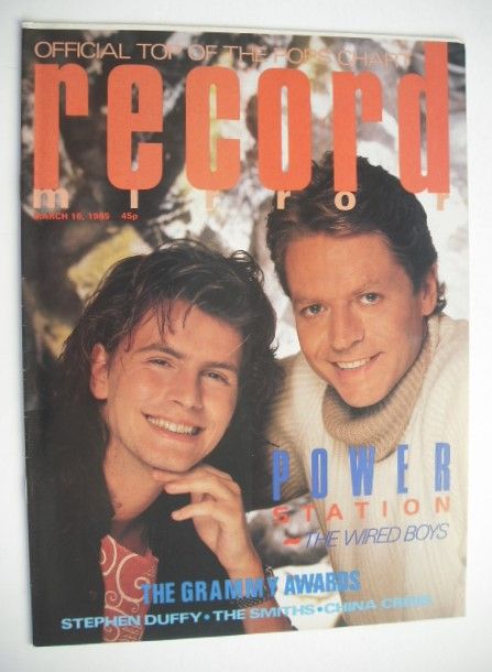 Record Mirror magazine - John Taylor and Robert Palmer cover (16 March 1985)
