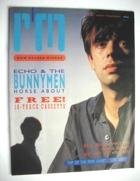 <!--1985-10-05-->Record Mirror magazine - Ian McCulloch cover (5 October 19