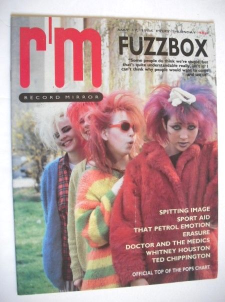 Record Mirror magazine - Fuzzbox cover (17 May 1986)