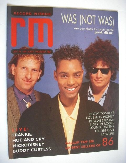 Record Mirror magazine - Was (Not Was) cover (24 January 1987)