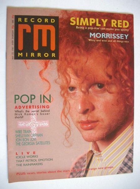 Record Mirror magazine - Mick Hucknall cover (23 May 1987)