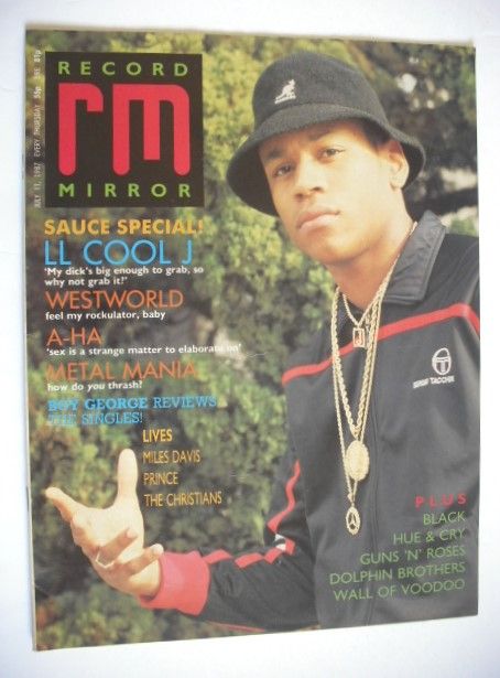 <!--1987-07-11-->Record Mirror magazine - LL Cool J cover (11 July 1987)
