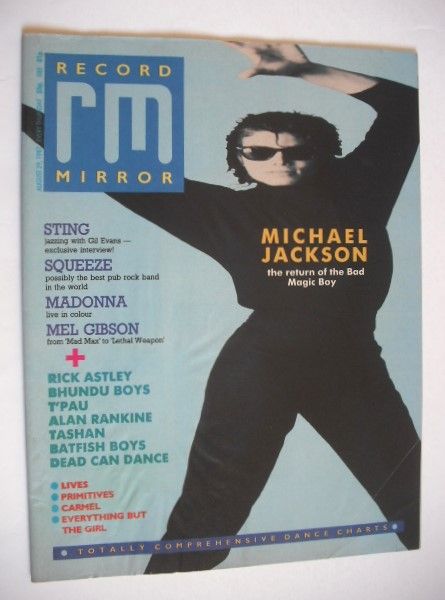 Record Mirror magazine - Michael Jackson cover (29 August 1987)