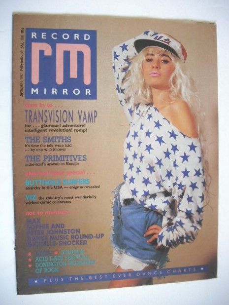 Record Mirror magazine - Wendy James cover (5 September 1987)
