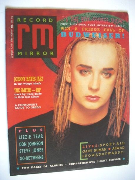 <!--1987-09-19-->Record Mirror magazine - Boy George cover (19 September 19