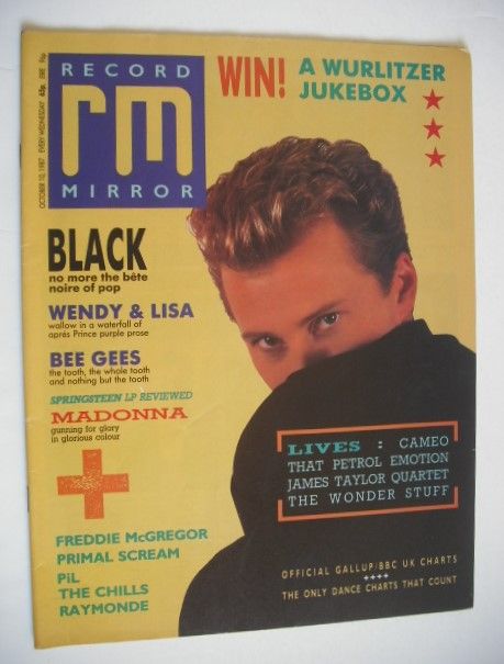 <!--1987-10-10-->Record Mirror magazine - Colin Vearncombe cover (10 Octobe