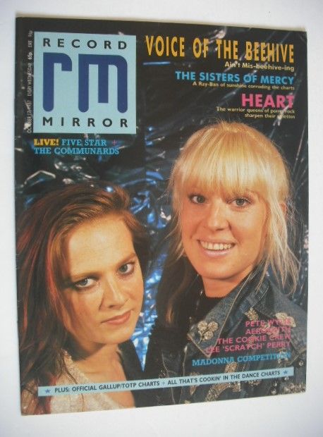 <!--1987-10-17-->Record Mirror magazine - Voice Of The Beehive cover (17 Oc