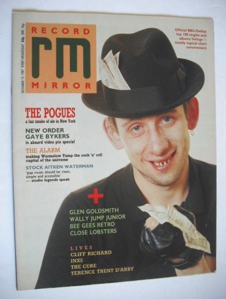 <!--1987-12-19-->Record Mirror magazine - Shane MacGowan cover (19 December
