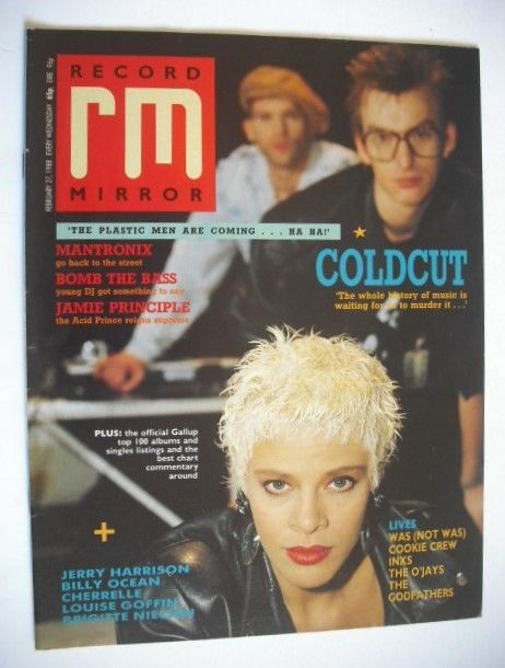 <!--1988-02-27-->Record Mirror magazine - Coldcut cover (27 February 1988)