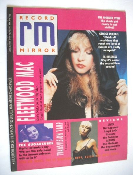 Record Mirror magazine - Stevie Nicks cover (30 April 1988)