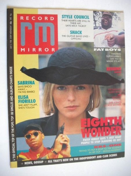 <!--1988-07-02-->Record Mirror magazine - Patsy Kensit cover (2 July 1988)