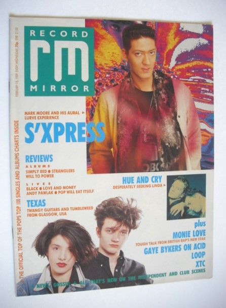 Record Mirror magazine - 18 February 1989