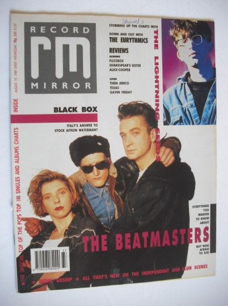 Record Mirror magazine - The Beatmasters cover (19 August 1989)