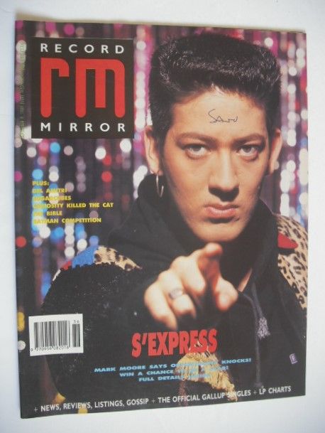<!--1989-09-09-->Record Mirror magazine - Mark Moore cover (9 September 198