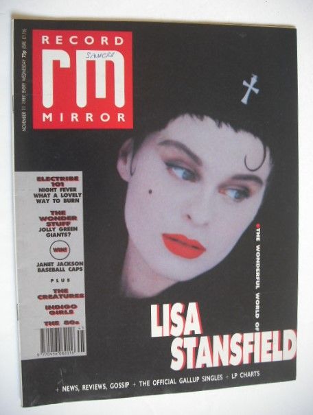 <!--1989-11-11-->Record Mirror magazine - Lisa Stansfield cover (11 Novembe