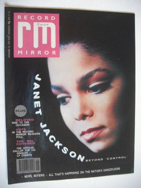 Record Mirror magazine - Janet Jackson cover (18 November 1989)