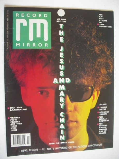 <!--1989-11-25-->Record Mirror magazine - The Jesus And Mary Chain cover (2