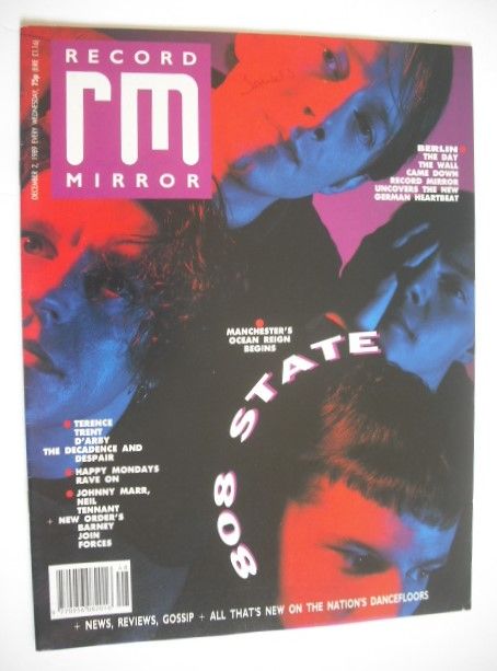 Record Mirror magazine - 808 State cover (2 December 1989)