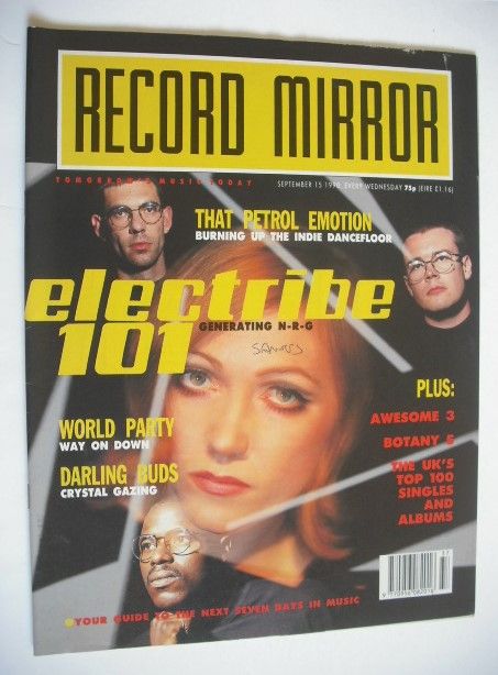 Record Mirror magazine - Electribe 101 cover (15 September 1990)