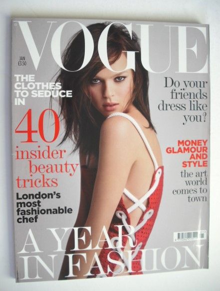 British Vogue magazine - January 2006 - Elise Crombez cover