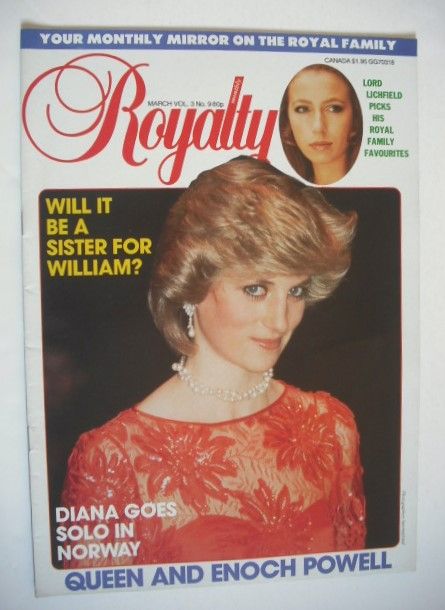 Royalty Monthly magazine - Princess Diana cover (March 1984, Vol.3 No.9)