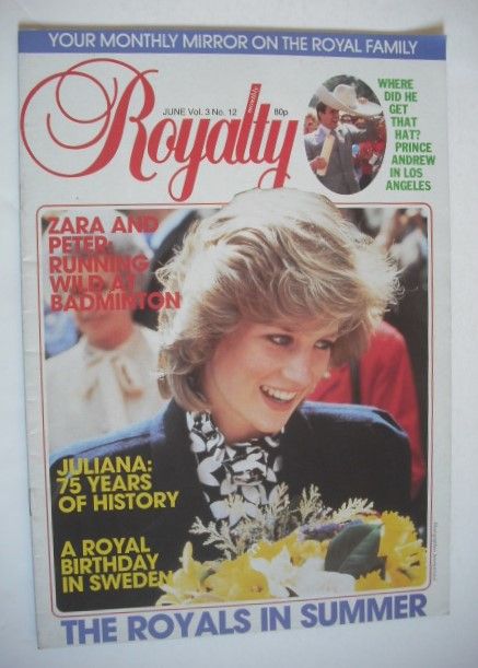 Royalty Monthly magazine - Princess Diana cover (June 1984, Vol.3 No.12)