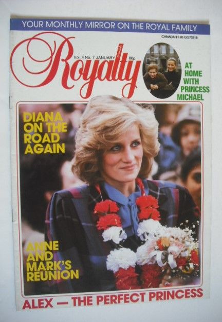 Royalty Monthly magazine - Princess Diana cover (January 1985, Vol.4 No.7)
