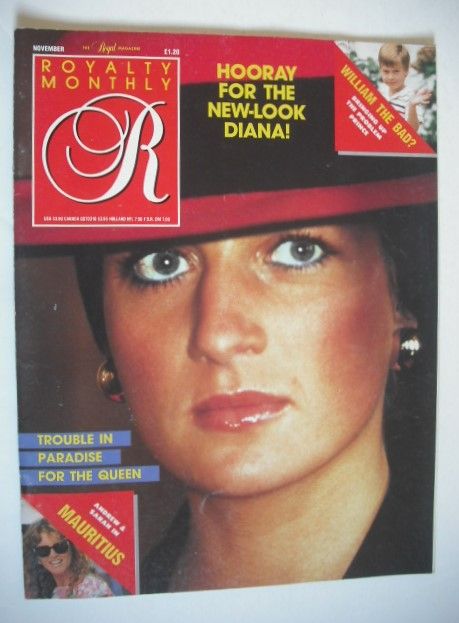 Royalty Monthly magazine - Princess Diana cover (November 1987, Vol.7 No.2)