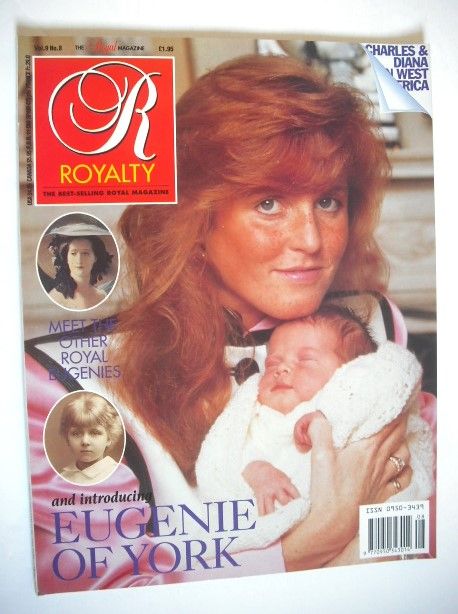 Royalty Monthly magazine - Sarah Ferguson and Princess Eugenie cover (May 1990, Vol.9 No.8)
