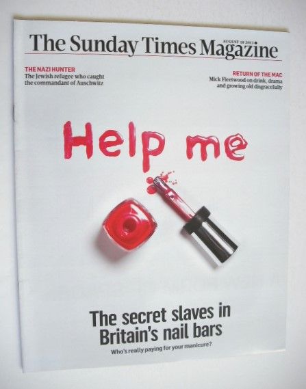 <!--2013-08-18-->The Sunday Times magazine - Britain's Nail Bars cover (18 