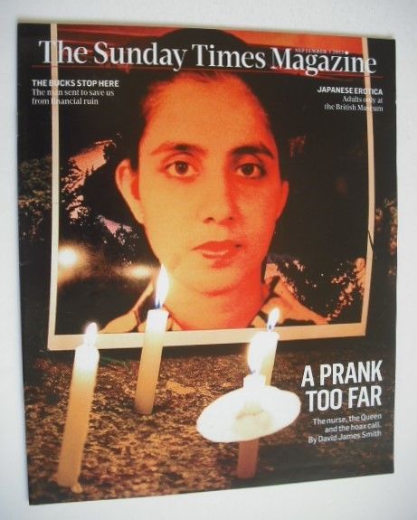 The Sunday Times magazine - Jacintha Saldanha cover (1 September 2013)