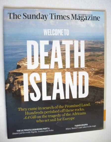 The Sunday Times magazine - Welcome To Death Island cover (8 December 2013)