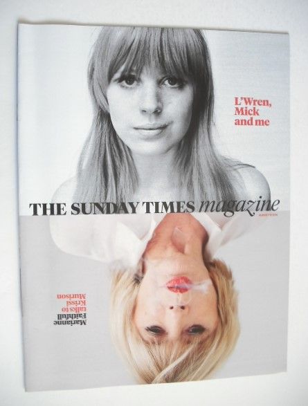 The Sunday Times magazine - Marianne Faithfull cover (10 August 2014)