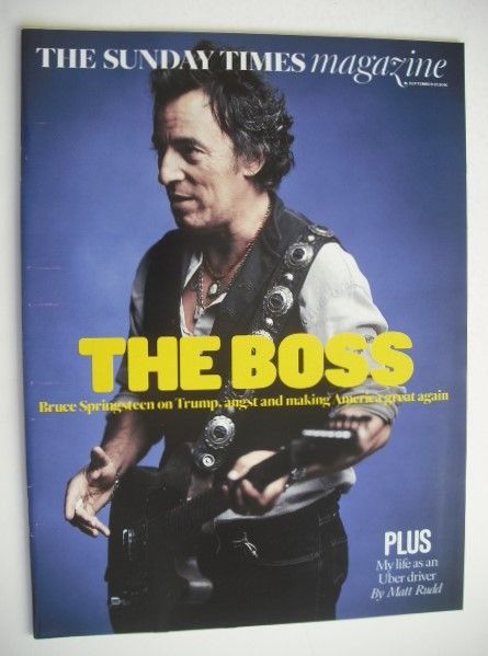 The Sunday Times magazine - Bruce Springsteen cover (25 September 2016)