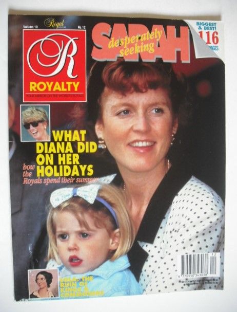 Royalty Monthly magazine - The Duchess of York and Princess Beatrice cover (September 1991, Vol.10 No.12)