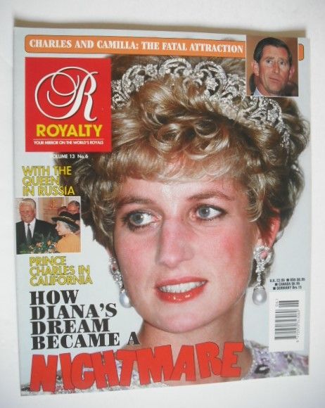 Royalty Monthly magazine - Princess Diana cover (January 1995, Vol.13 No.6)