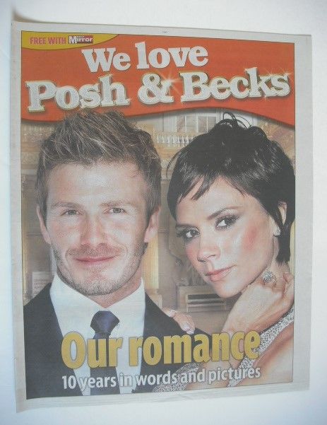Daily Mirror newspaper supplement - We Love Posh and Becks (7 July 2009)