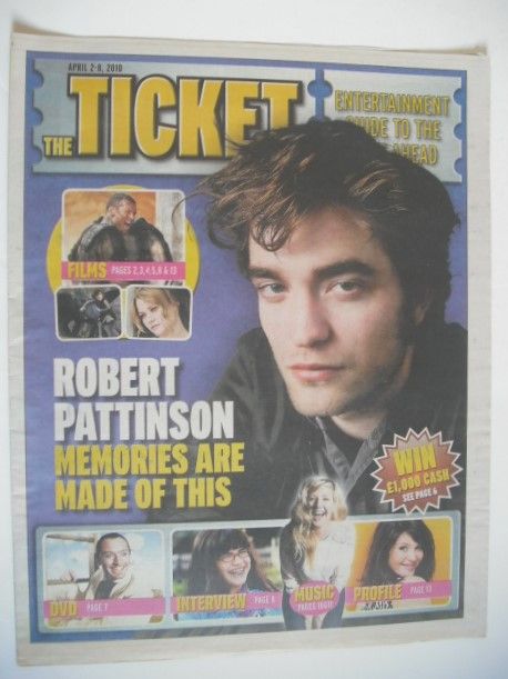 Daily Mirror Ticket newspaper supplement - Robert Pattinson cover (2 April 2010)
