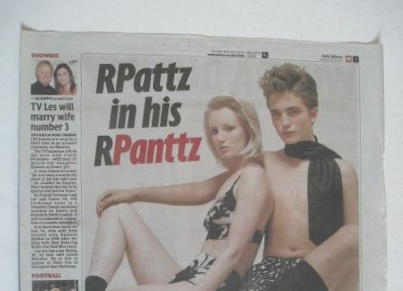 Daily Mirror newspaper article - Robert Pattinson (20 November 2009)