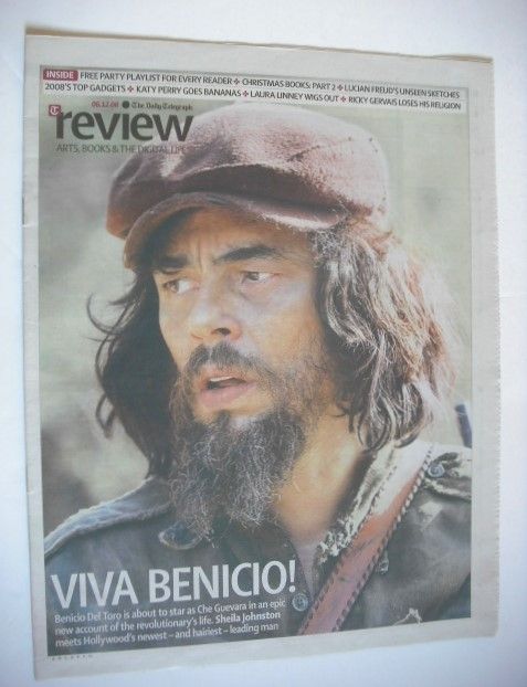 The Daily Telegraph Review newspaper supplement - 6 December 2008 - Benicio Del Toro cover