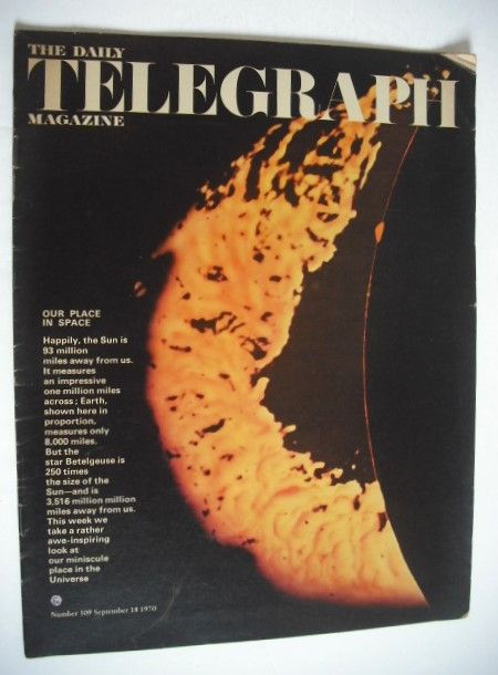 The Daily Telegraph magazine - Our Place In Space cover (18 September 1970)