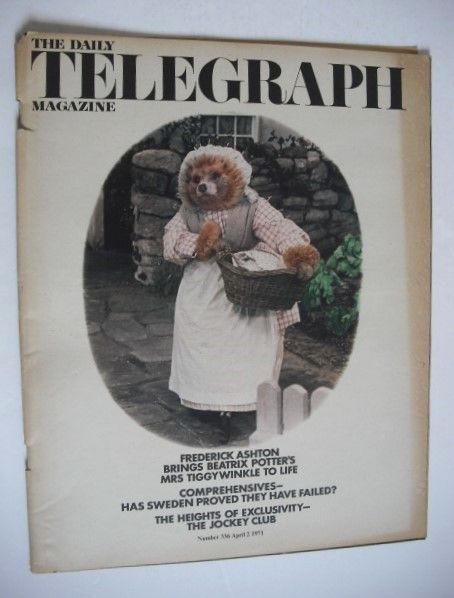 The Daily Telegraph magazine - Mrs Tiggy-Winkle cover (2 April 1971)