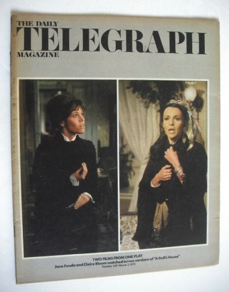 The Daily Telegraph magazine - Jane Fonda / Claire Bloom cover (2 March 1973)