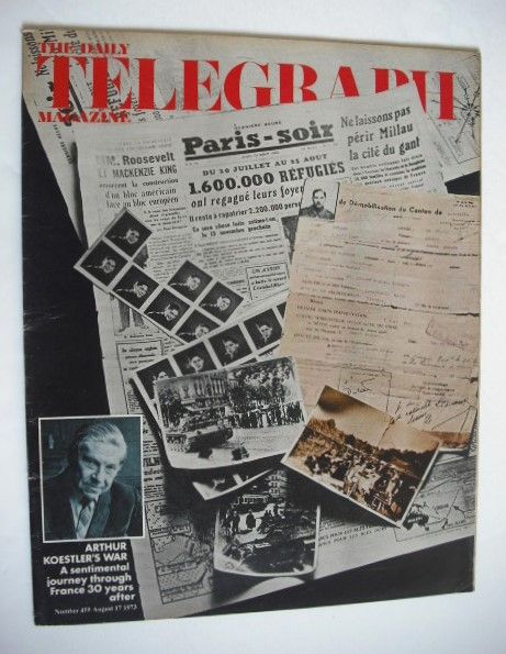 The Daily Telegraph magazine - Arthur Koestler's War cover (17 August 1973)