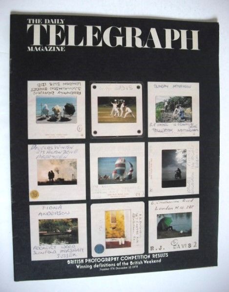 The Daily Telegraph magazine - British Photography Competition Results cover (12 December 1975)